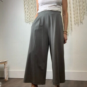 08sircus Gray Elastic Waist Side Pocket Gaucho Culottes Pant Size 0/Small